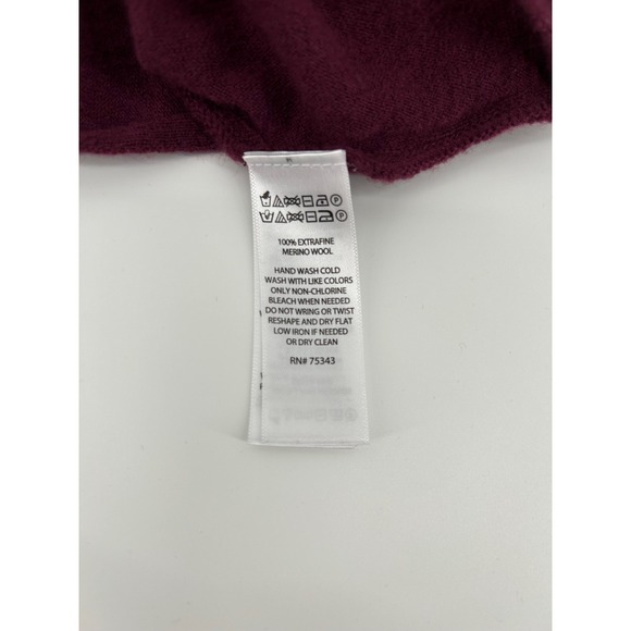 Max Studio Sweater Womens Large 100% Fine Merino Wool Maroon Classic Layer Soft - Picture 10 of 11